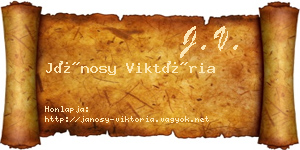 Jánosy Viktória névjegykártya